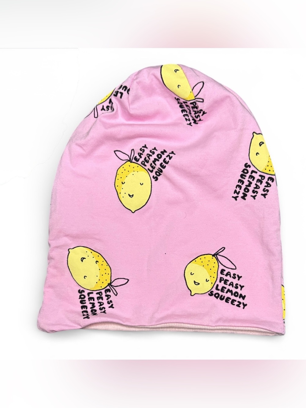 Lemon toque/beanie size 7-10Years.
